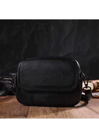 Каркасна сумка жіноча з натуральної шкіри 22083 Чорна Vintage (260360863)