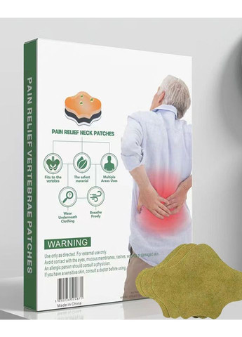 Пластир для зняття болю в спині та шиї pain relief neck patches 10 шт Let's Shop (267403924)