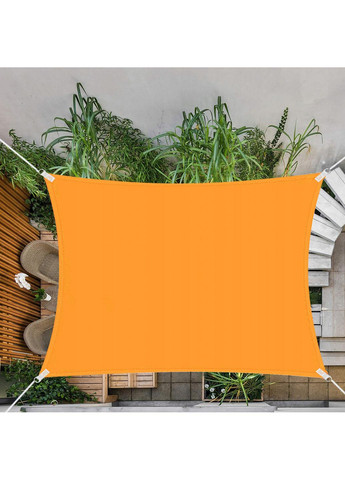 Тент-парус тіньовий для дому, саду та туризму 4 x 2 м SN1039 Orange Springos (258543915)