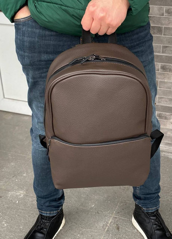 Коричневый рюкзак портфель экокожа городской повседневный Holiday brown No Brand (258330394)