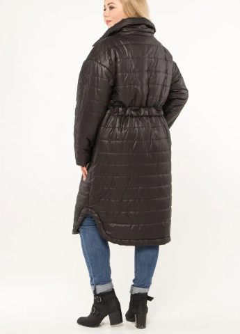 Черная демисезонная куртка женская демисезонная большого размера SK