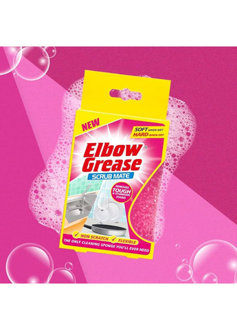 Губка для чистки Scrub Mate розовая 1шт Elbow Grease (269449981)