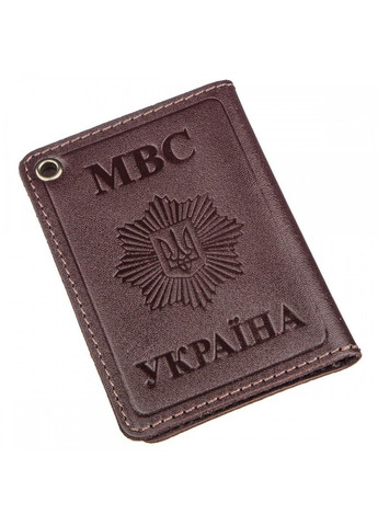 Кожаная коричневая обложка на документы МВС 13979 Shvigel (263135692)