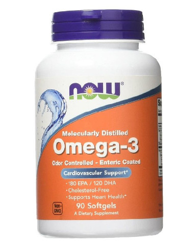 Omega-3 Molecularly Distilled Softgels 90 Softgels Now Foods (256725164)
