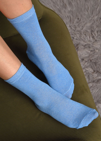 Шкарпетки жіночі демісезонні блакитного кольору розмір 36-40 Let's Shop (277983339)