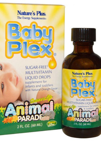 Nature's Plus Animal Parade Baby Plex 60 ml Natural Orange Flavor Natures Plus (256723184)