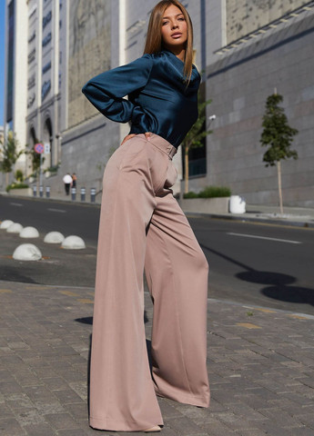 Светло-коричневые повседневный, кэжуал летние палаццо брюки Jadone Fashion