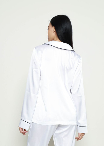 Біла жіноча піжама шовк армані jesika білого кольору р.s 373745 New Trend