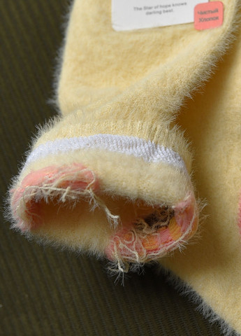 Шкарпетки дитячі для дівчинки норка светло-жолтого кольору Let's Shop (267723326)