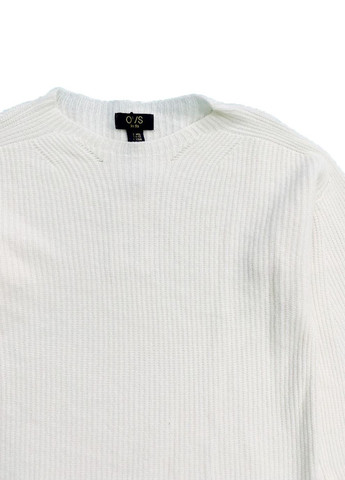 Белый демисезонный укороченный вязаный свитер OVS