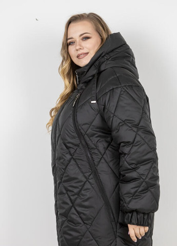Черная демисезонная женская демисезонная куртка DIMODA Демісезонна жіноча куртка від українського виробника