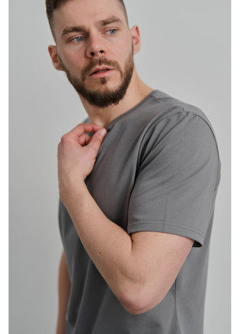Темно-сіра футболка cotton basic з коротким рукавом Handy Wear