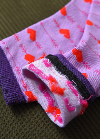 Шкарпетки для дівчинки фіолетового кольору з малюнком Let's Shop (269387535)