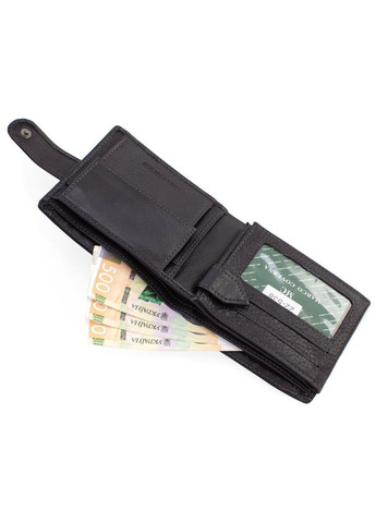 Оригінальний гаманець зі шкіри 12,5х10 22-538-MC (18090) чорний Marco Coverna (259737010)