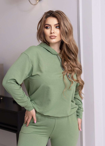 Женский спортивный костюм с жилеткой зеленого цвета р.2XL 48/50 357811 New Trend (258706232)