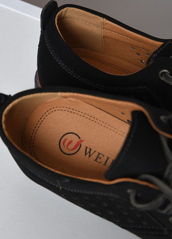 Черные классические туфли мужские черного цвета на шнуровке Let's Shop на шнурках