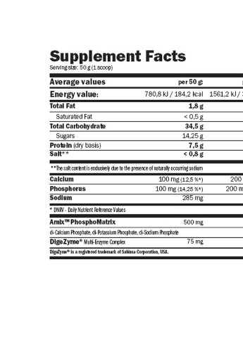 CarboJet Gain 1000 g /20 servings/ Vanilla Amix Nutrition (256777529)