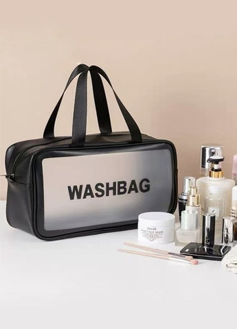 Женская косметичка WASHBAG органайзер с двумя ручками средняя черная No Brand (266897480)