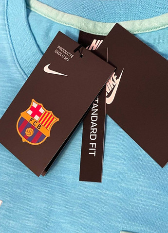 Блакитна чоловіча футболка барселона Nike Sportswear F.C. Barcelona