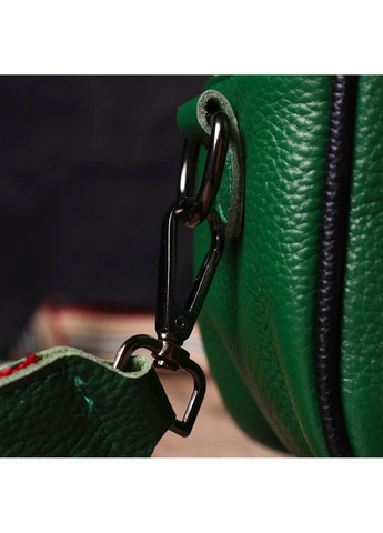 Жіноча прямокутна сумка крос-боді з натуральної шкіри 22113 Зелена Vintage (260359836)