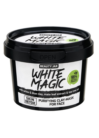 Маска для обличчя з екстрактом листя мате White Magic 140 г Beauty Jar (257260155)