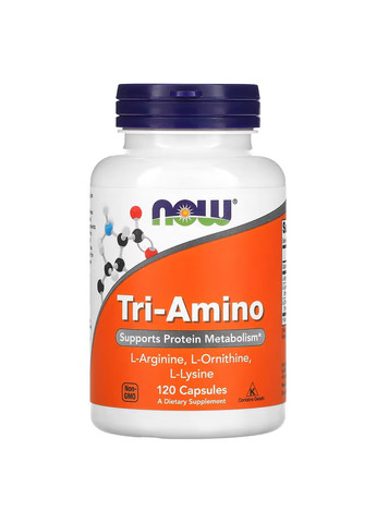Комплекс Аминокислот Аргинин Орнитин Лизин Tri-Amino - 120 капсул Now Foods (274275389)