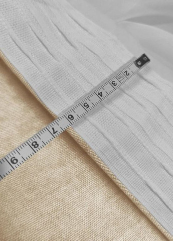 Готовый комплект штор, шторы 2 шт микровелюр песочный кремовый бежевый 200х260см No Brand (264642937)