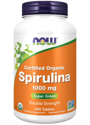 Спіруліна Spirulina 1000mg 240tabl Now (277979506)