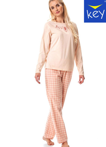 Персиковая пижама женская xl mix принт lns 447 b23 Key