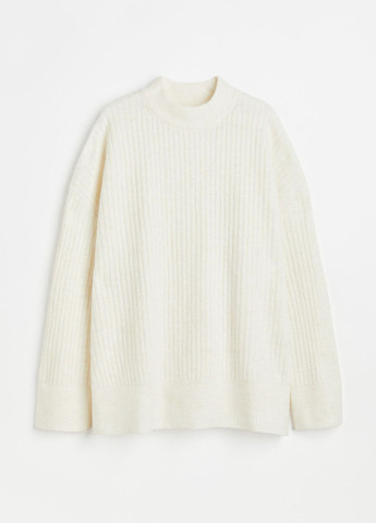 Бежевий зимовий светр в рубчик H&M
