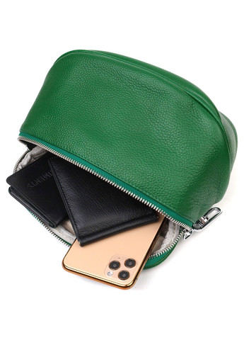Модная женская сумка через плечо из натуральной кожи 22124 Зеленая Vintage (260359825)