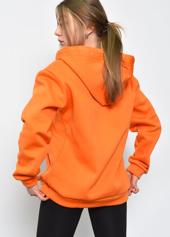 Спортивная кофта женская на флисе оранжевого цвета Let's Shop (272092391)