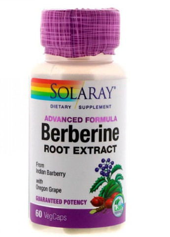 Berberine Root Extract Advanced Formula 60 Veg Caps Solaray (256721996)