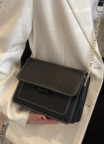 Женская классическая сумка кросс-боди через плечо черная No Brand (257007432)