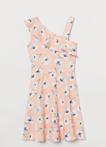 Персикова сукня літо,персиковий в візерунки, H&M (258457378)