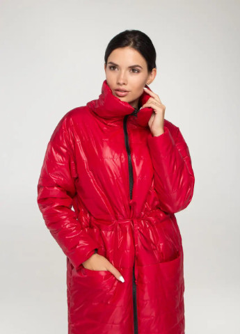 Червона демісезонна куртка жіноча демісезонна великого розміру SK
