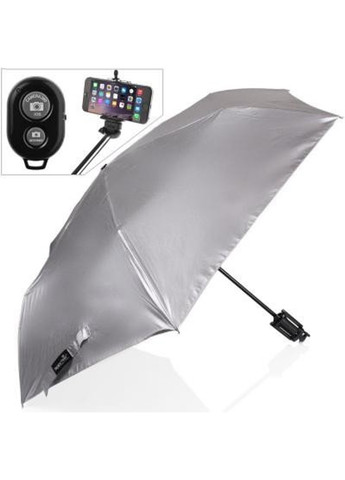 Серый - Механический женский зонтик с функцией селфи-палки u43998-1 Happy Rain (262982683)