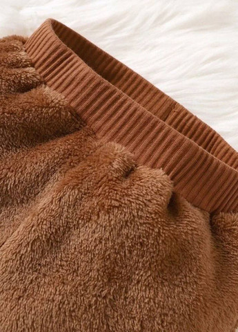 Коричнева зимня тепла піжама для дітей коричнева кофта + брюки No Brand