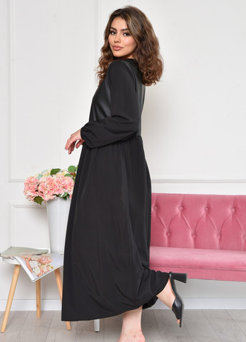 Черное коктейльное платье женское черного цвета оверсайз Let's Shop однотонное