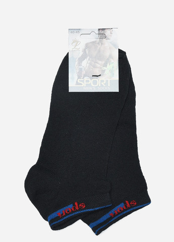 Носки мужские короткие черного цвета размер 40-45 Let's Shop (259638471)