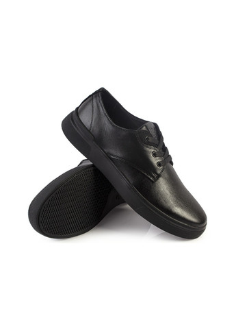 Черные повседневные туфли мужские бренда 9402100_(1) ModaMilano на шнурках