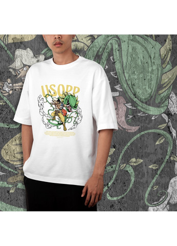 Белая футболка c принтом ван пис - usopp No Brand