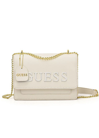 Женская сумка кросс-боди на цепочке белая Guess (266345225)