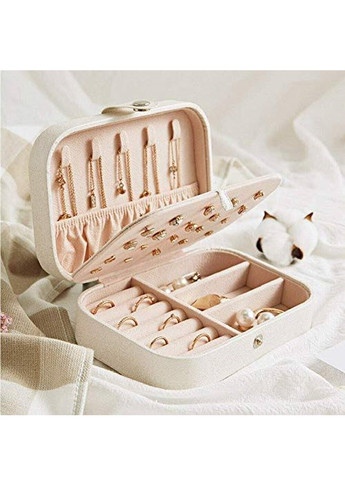 Скринька скриня органайзер коробка футляр для зберігання прикрас біжутерії 16х11.5х5 см (474644-Prob) Біла Unbranded (259203520)