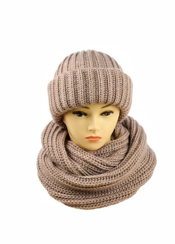 Жіночий зимовий комплект Барбара шапка + хомут No Brand набор барбара (276260551)