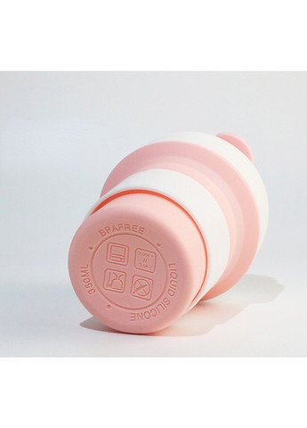 Складная кружка 350 мл, eco cup с карабином, розовая More (269462788)