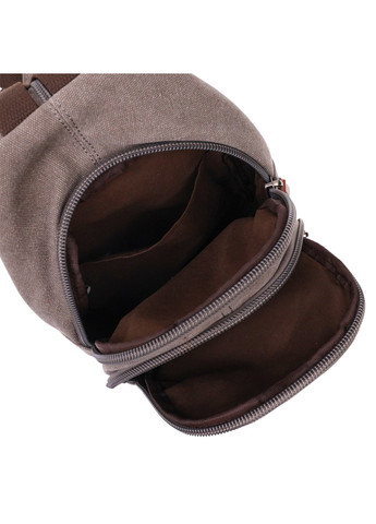 Мужская текстильная сумка через плечо с уплотненной спинкой Vintagе 22173 Серый Vintage (267932147)