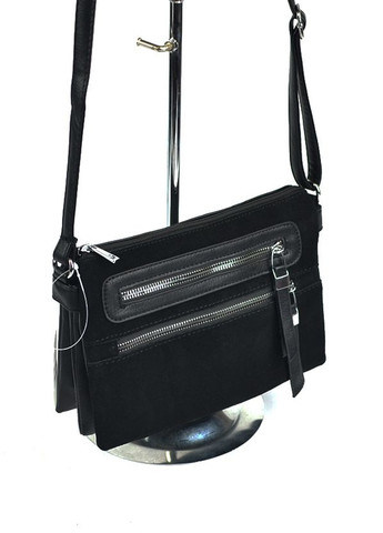 Черная женская маленькая сумка клатч из натуральной замши, классический замшевый клатч через плечо No Brand (266423750)