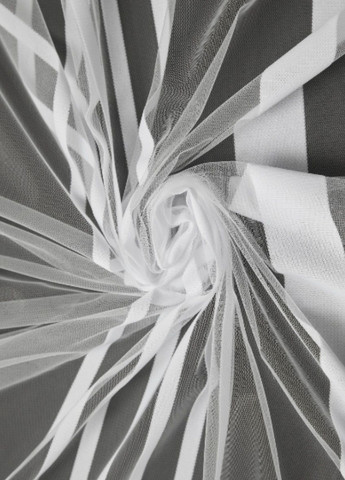 Готовый тюль, ширина 300 см, высота 260 см, рисунок полосками белый No Brand (259296780)