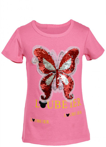 Розовая футболки футболка на дівчаток (бабочка 3)16879-731 Lemanta
